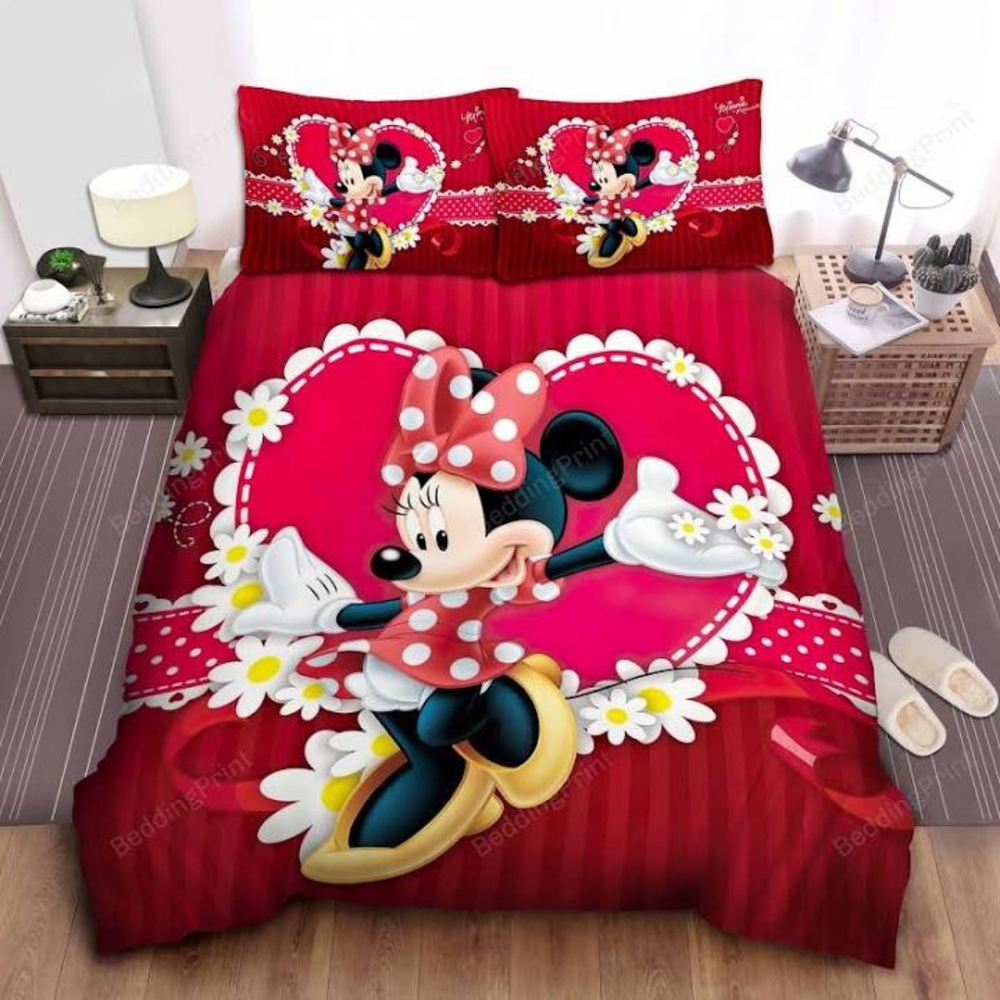 Minnie Mouse & Daisy Bed Sheets Duvet Cover Bedding Sets - Twin size